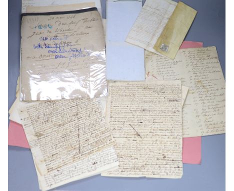 A collection of 18th to 20th century manuscript ephemera