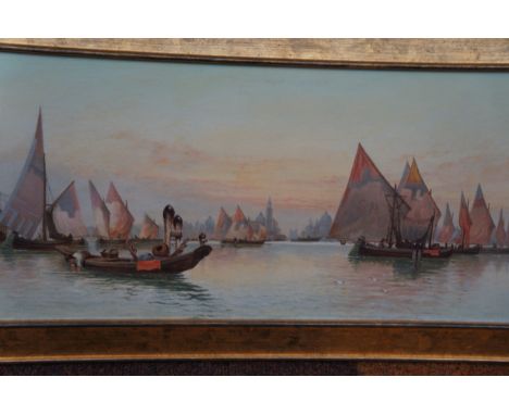 D H Winder 1927 seascape 34 cm x 85 cm including frame 