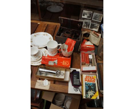 Collection of various items to include a victorian Punch &amp; Judy glass mug, Victorian camera &amp; others 