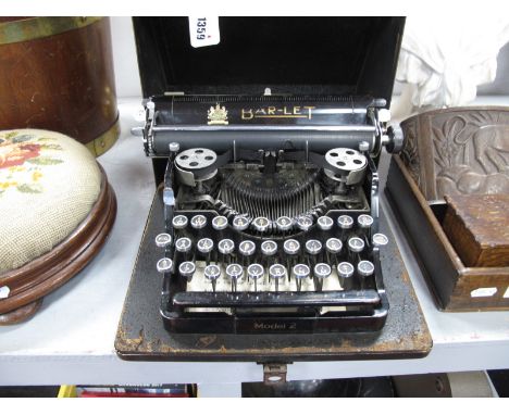 An Early 1900's 'Bar-Let' Typewriter, in original case.