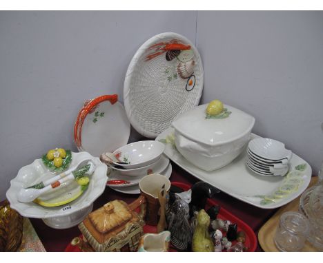Bassano Italian Ceramic Large Seafood Platter, matching dishes and other similar dishes.