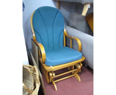 Light Wood Rocking Chair, two West Yorkshire and one Lancashire XX Century maps. (4)