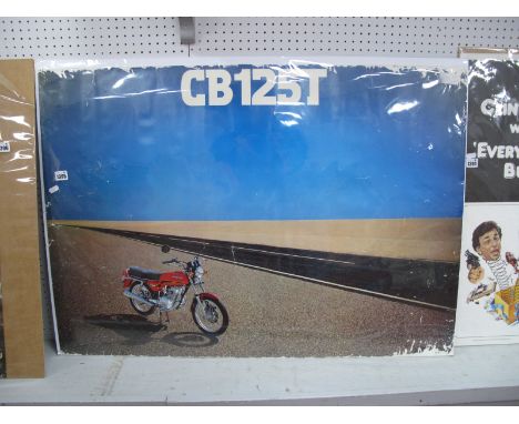 Vintage Advertising Honda Bike Shop Poster, 'CB125T', 73 x 102.5cm.