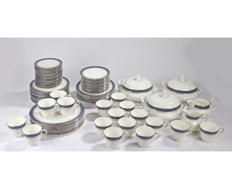 Royal Doulton Sherbrooke dinner service, to include plates, cups, saucers tureens, jugs, dishes, etc, (qty)