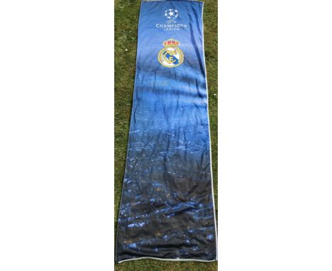 Real Madrid Official Champions League UEFA Football Banner: Large 2200 x 600mm banner with rubber frame attached to make sure