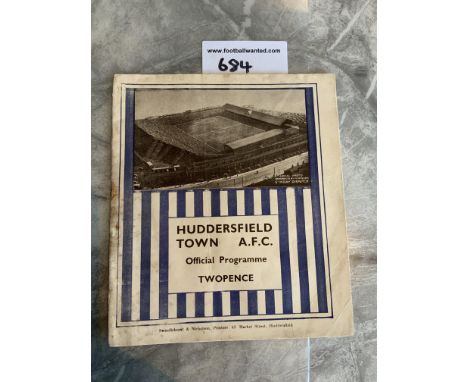 1934 FA Cup Semi Final Football Programme: Aston Villa v Manchester City played at Huddersfield. Fair condition with team cha
