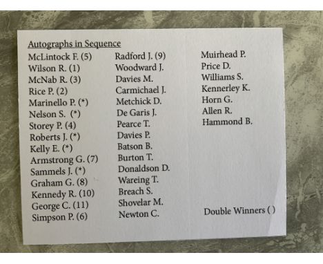 Arsenal 70/71 Double Season Autograph Book: 37 different players from the squad all named with online picture. A lot of them 