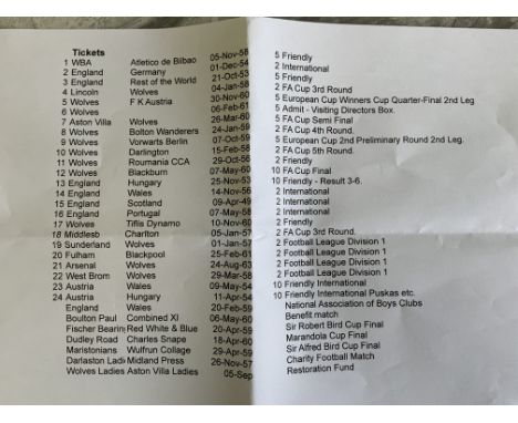 1950s Football Ticket Collection: Nice collection with full list pictured online. All tickets from 1949 to 60/61 except 63/64