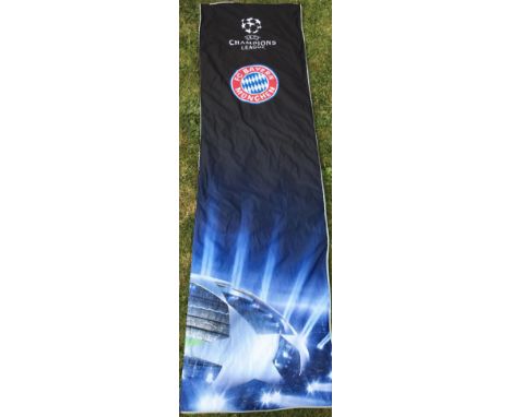 Bayern Munich Official Champions League UEFA Football Banner: Large 2200 x 600mm banner with rubber frame attached to make su