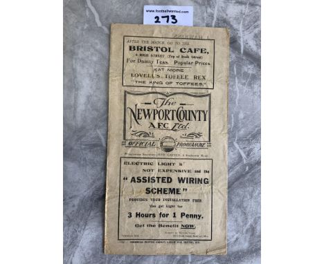 30/31 Newport County v Northampton Town Football Programme: Division 3 South gatefold programme in good condition with no tea