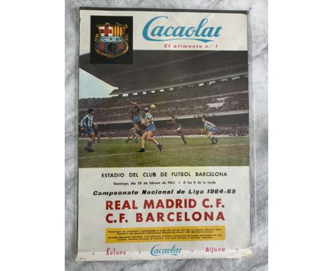 1960s Barcelona Advertising Football Posters: Large colourful original posters measuring 24 x 17 inches advertising 64/65 mat