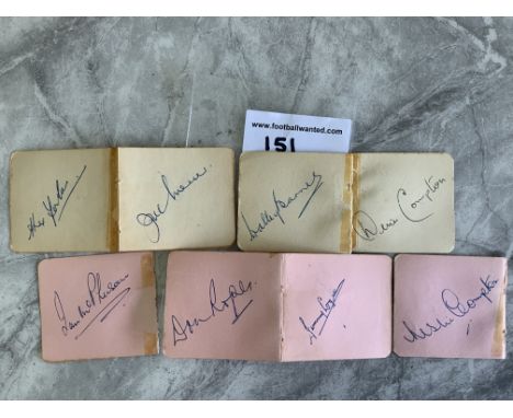 1949 Arsenal Football Autographs: Removed from small autograph book with signatures back to back. Includes the Compton brothe