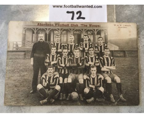 Aberdeen Pre 1st World War Football Team Postcard: Good condition with no writing to rear. No indication of season but would 
