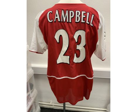 Arsenal 2003/2004 Match Worn Football Shirt: Red short sleeve home shirt made by Nike with 02 sponsorship. Champions League p