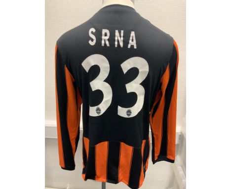 Shakhtar Donetsk 2010/2011 Football Shirt: Swapped between kit men for the match v Arsenal in the Champions League on 3 11 20