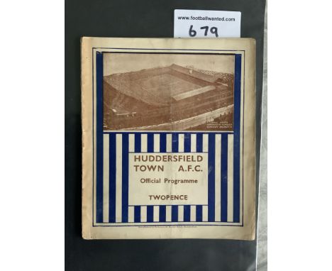 1936 FA Cup Semi Final Football Programme: Grimsby Town v Arsenal at Huddersfield. Fair/good with light fold and tearing to s