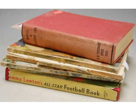 A single volume of the Manual of Military Law from The War Office; together with childrens annuals to include Rupert etc