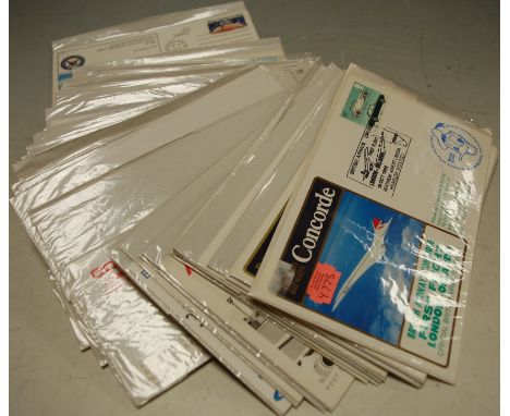 A collection of assorted Concorde first day covers