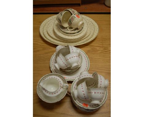 A late Foley Shelley part tea set pattern number 8486 and Susie Cooper part tea and dinner service