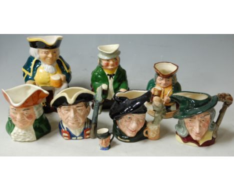 A collection of character jugs to include Carltonware and Sylvac (7)