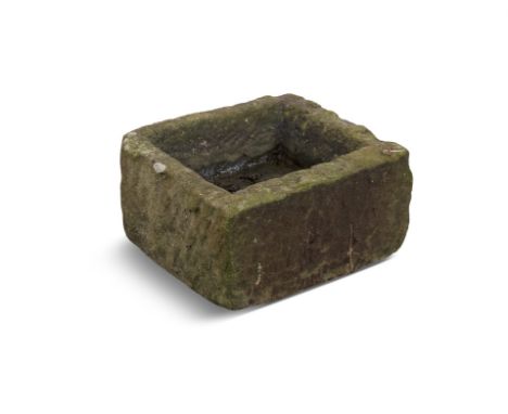 A LIMESTONE RECTANGULAR DUCK TROUGH