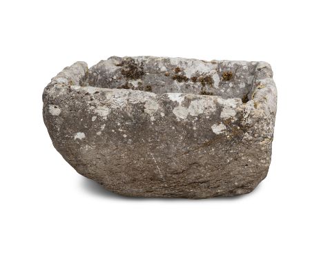 A FOSSILISED LIMESTONE WATER TROUGH, 40(h) x 72(w) x 56(d)cmProvenance: Private Collection, Midlands