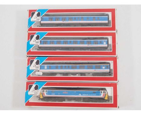 A LIMA OO gauge class 47 diesel locomotive 'Great Eastern' together with a rake of Mk1 and Mk2 coaches all in matching Networ
