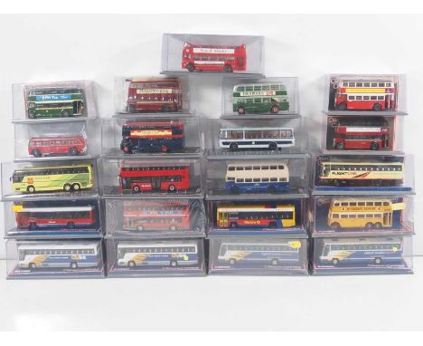 A group of 1:76 21 CORGI OOC buses in various liveries - VG/E in G/VG boxes (21)