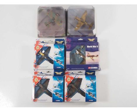 A group of CORGI Aviation Archive 1:72 scale World War II era diecast aircraft - VG/E in F/G boxes (6)