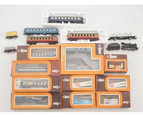 A group of LIMA HO gauge British and European outline locomotives, rolling stock and accessories, unboxed, [part boxed and bo