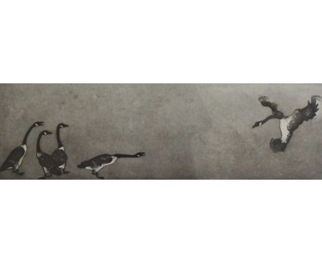 A group of hunting themed prints,&nbsp;picture of geese &amp; Kenneth Ansell Print (4)
