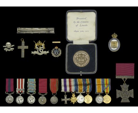 An unattributed mounted group of four miniature dress medals Military Cross, G.VI.R.; 1914-15 Star; British War and Victory M