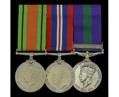 Three: Lieutenant P. G. Edwards, Devonshire Regiment and Royal Army Service Corps  Defence and War Medals 1939-45; General Se