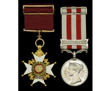 An ‘Indian Mutiny’ C.B. pair awarded to General H. Macan, 17th Regiment Bombay Native Infantry and Rajpootana Field Force, wh