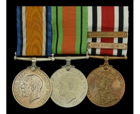 Three: Private G. McDonald, Devonshire Regiment and Devon Special Constabulary  British War Medal 1914-20 (2635 Pte. G. Mc Do
