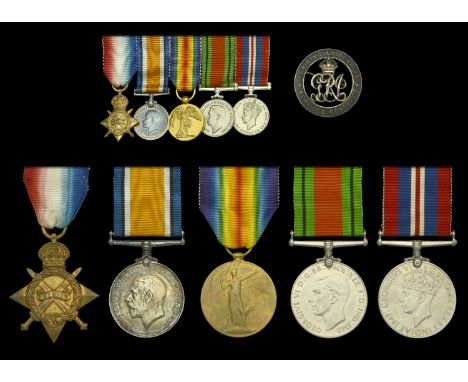 Five: Private A. Southwell, Royal Army Pay Corps, late 8th Battalion (90th Regiment) Canadian Infantry  1914-15 Star (438117 