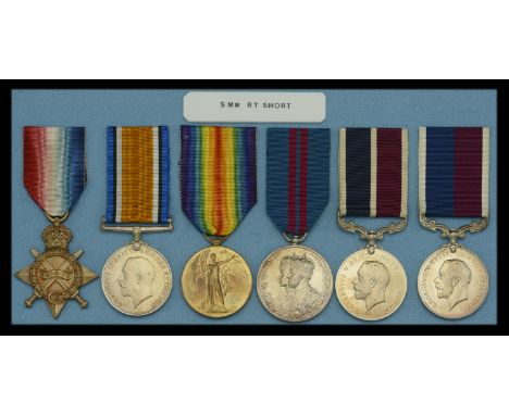 A rare Great War ‘India theatre’ M.S.M. group of six awarded to Sergeant Major 2nd Class R. T. Short, Royal Air Force, late A