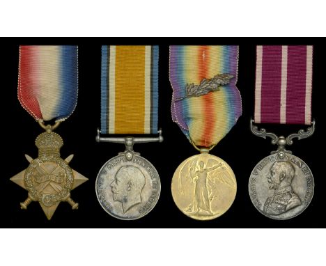 Four: Wheeler Sergeant R. Slocombe, Royal Army Service Corps, who was Mentioned in Despatches and awarded an ‘Immediate’ M.S.