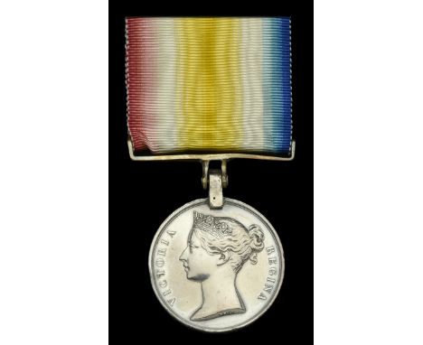 Meeanee Hyderabad 1843 (Drumr. John Long, 22nd. Regt.) officially engraved naming, fitted with a contemporary silver clip and