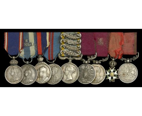 A R.V.M. group of nine miniature dress medals representative of those worn by Sergeant Major A. Rule, 20th Regiment of Foot, 