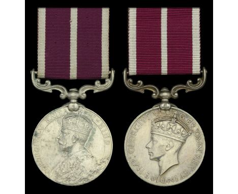 Indian Army Meritorious Service Medal (2), G.V.R., 1st issue (1842 Hav. Labha, 38 Dogras.); G.VI.R. (3313 Hav. Saidan Gul, 4-