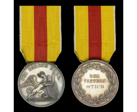 The very rare Great War Silver Karl Friedrich Military Merit Medal awarded to Gotha bomber pilot Vizefeldwebel Eugen Stich, f