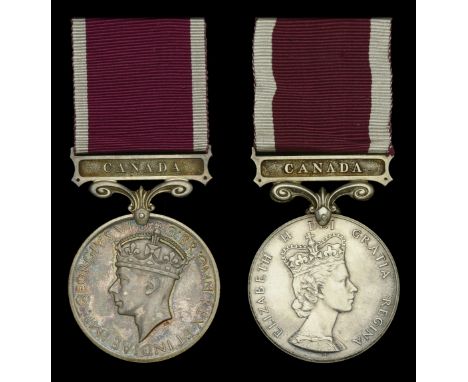 Army L.S. & G.C., G.VI.R., 1st issue, Canada (S/Sgt J. F. Clarke, RCASC); together with Army L.S. & G.C., E.II.R., 2nd issue,