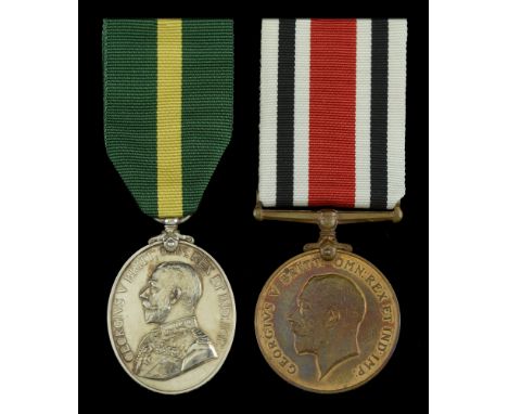 Pair: Corporal W. P. Keirle, Royal North Devon Yeomanry  Territorial Force Efficiency Medal, G.V.R. (51 Cpl. W. P. Keirle. R.