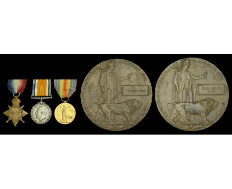 Three: Private T. Reed, Northumberland Fusiliers, who was killed in action on 7 June 1917 on the first day of the Battle of M