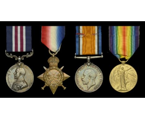 A Great War ‘Western Front’ M.M. group of four awarded to Acting Sergeant A. H. Grimmitt, Royal Army Medical Corps  Military 
