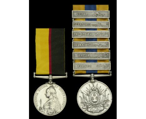 Pair: To a soldier of the Sudanese Army  Queen’s Sudan 1896-98, edge inscribed in Arabic script; Khedive’s Sudan 1896-1908, 6