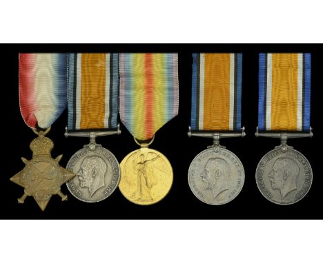 Three: Corporal J. Strachan, Army Service Corps 1914-15 Star (M2-099503. Pte. J. Strachan, A.S.C.); British War and Victory M