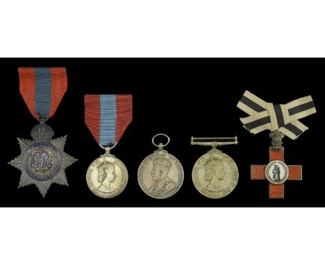 Imperial Service Medal (2), G.V.R., Star issue (Thomas G. Ray) in Elkinghton, London, case of issue; E.II.R., 2nd issue (Geor