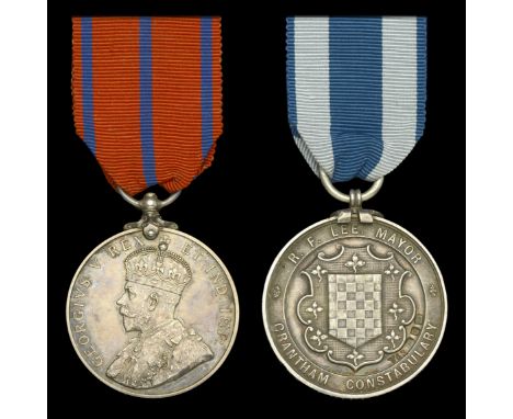 Pair: Chief Constable W. B. Jones, Ramsgate Constabulary, late Grantham Constabulary  Coronation 1911, County and Borough Pol